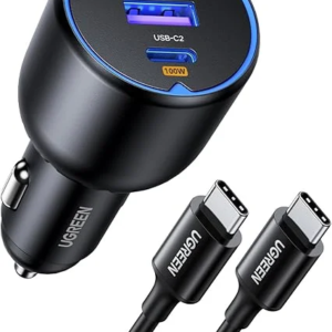 UGREEN 130W 3-Port USB-C PD Fast Car Charger – 55336